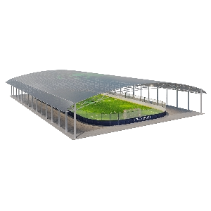 Крытая универсальная площадка 28×58 м. для хоккея, волейбола и футбола