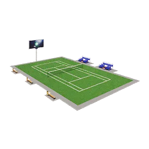 Теннисный корт ПДТ-1 с искусственной травой 20 мм — строительство под ключ